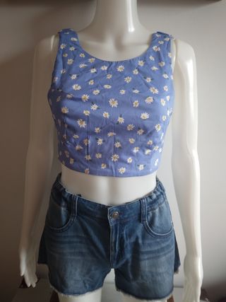 Top floral Zara talla S 🦋