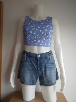 Top floral Zara talla S 🦋