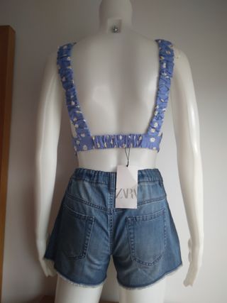 Top floral Zara talla S 🦋