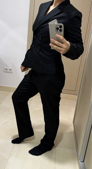 Traje de chaqueta negro, mujer naf naf