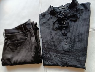 PANTALON RASO CON CAMISA CORTA