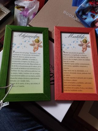 Marcos/Cuadros con nombre