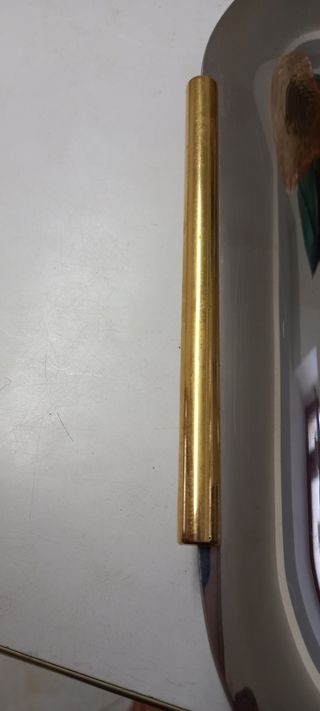 Vassoio acciaio/oro
