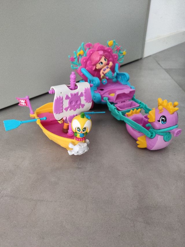 Piny Pon barco pirata y carruaje sirena Pinypon