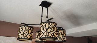 Lampara forja estilo rústico