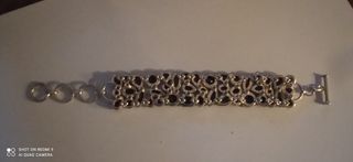 PULSERA PLATA CON GRANATES