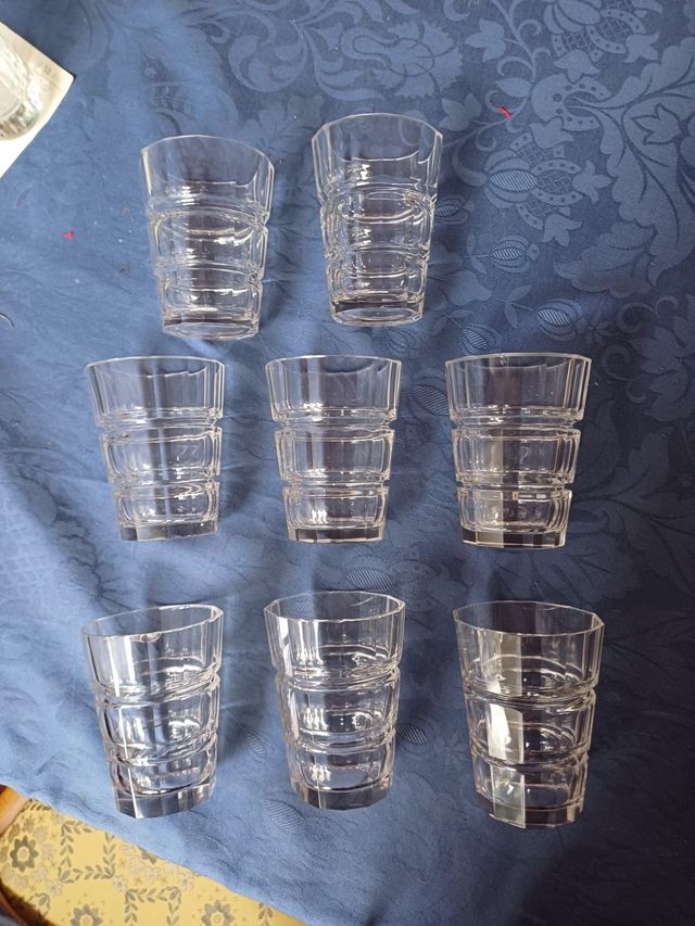 Servizio bicchieri in cristallo Art Deco