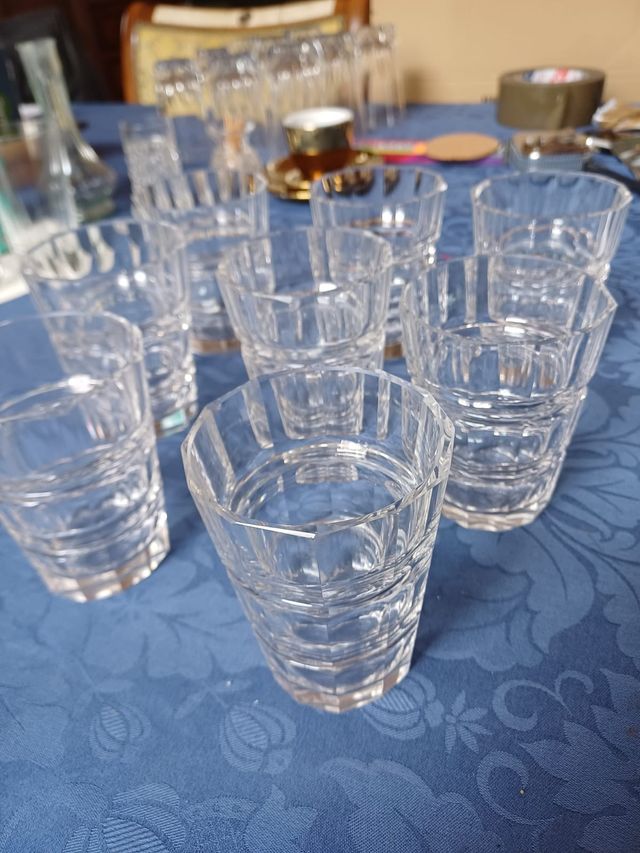 Servizio bicchieri in cristallo Art Deco