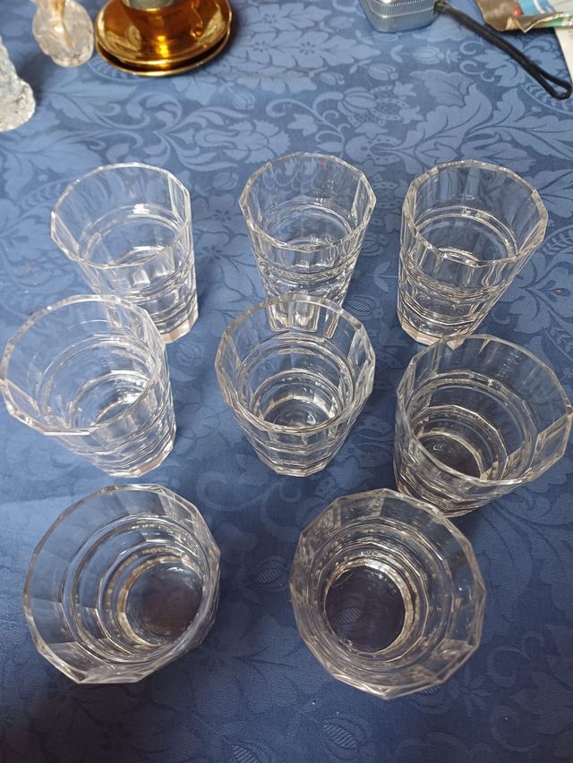 Servizio bicchieri in cristallo Art Deco