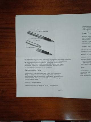 Bolígrafo espía MP9 Video Recorder