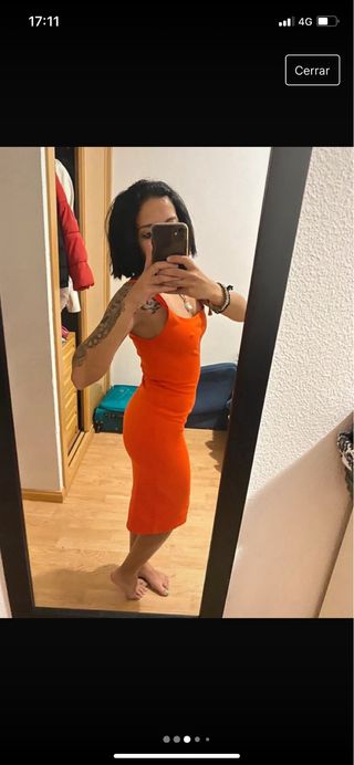 Vestido midi entallado zara