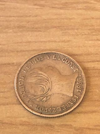 Moneda de 1 real de 1853 Sevilla.