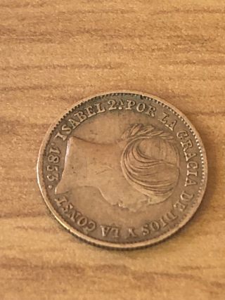 Moneda de 1 real de 1853 Sevilla.