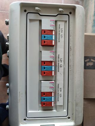 Cuadro eléctrica para placas solares