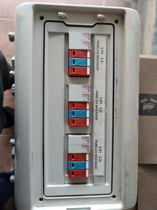 Cuadro eléctrica para placas solares