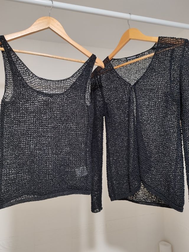 Conjunto de hilo jersey y rebeca