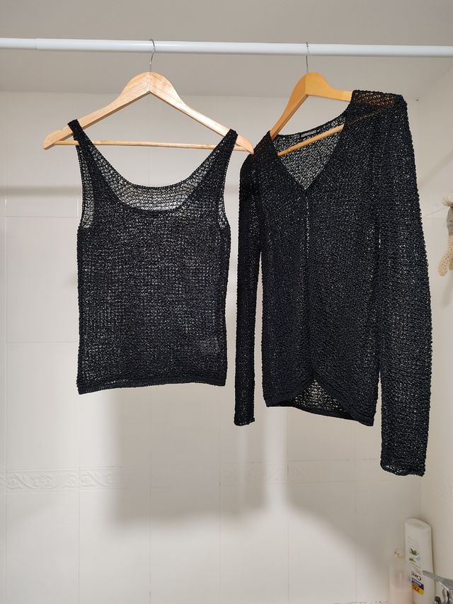 Conjunto de hilo jersey y rebeca