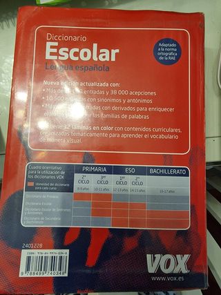 Diccionario de Lengua Española Escolar VOX