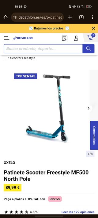 patin freestyle oxelo decathlon en buen estado