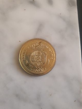 Moneda Isabel 2 1855 100Rs