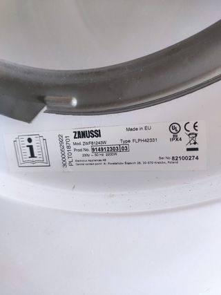 Botonera lavadora zanussi