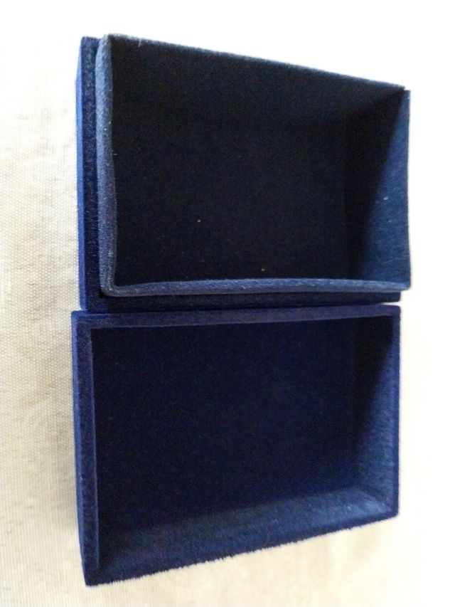 Portagioie in velluto blu