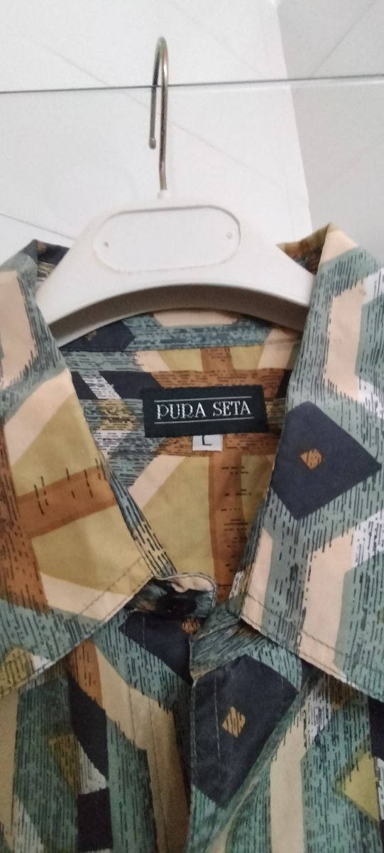 Camicia uomo seta pura taglia L 