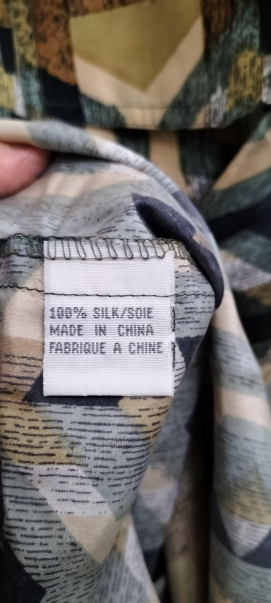 Camicia uomo seta pura taglia L 