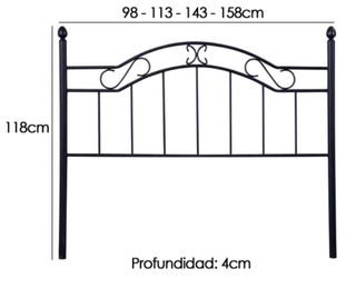 Cabecero metal imitación forja