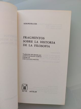 Fragmentos sobre la historia de la filosofía