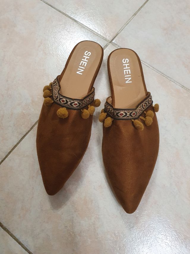 Shein scarpe ciabatte cammello beige