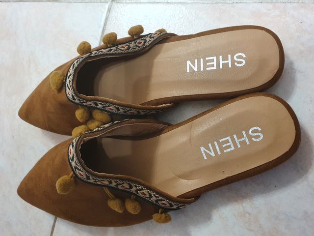 Shein scarpe ciabatte cammello beige