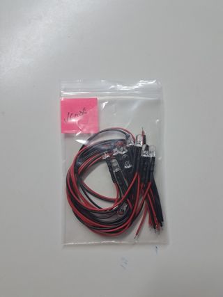 N°10 Led Verdi 12V 5mm pre cablato