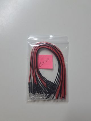 N°10 Led Gialli 12V 5mm pre cablato