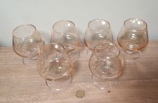 6 Copas de coñac antiguas