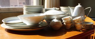 Vajilla juego café Santa Clara, 75 piezas años 40