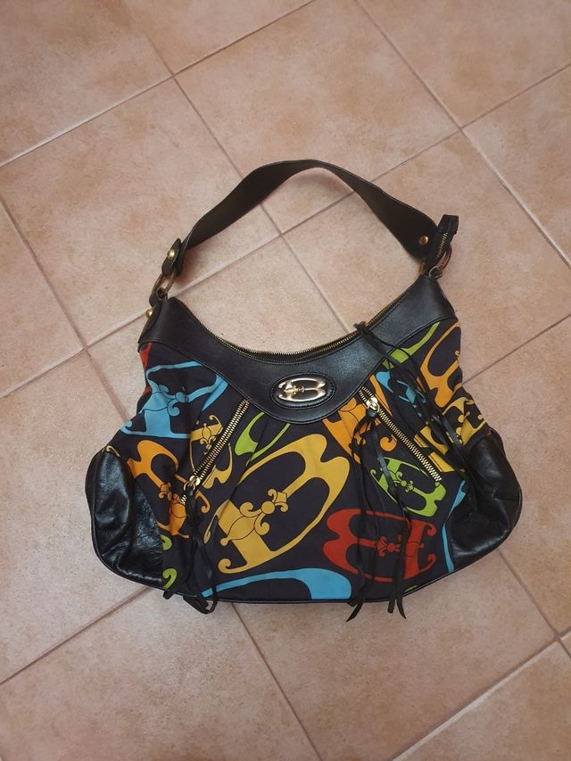 Braccialini Borsa nera multicolore