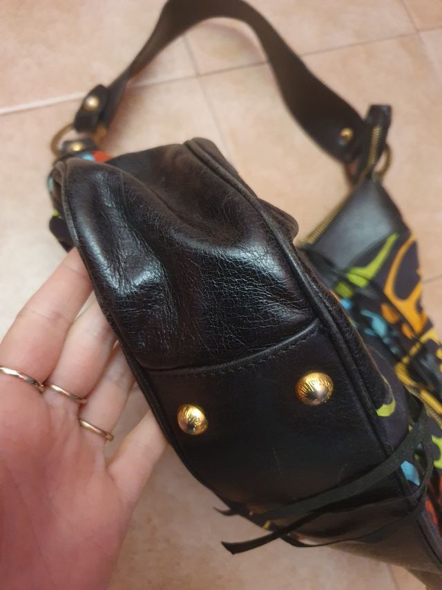 Braccialini Borsa nera multicolore