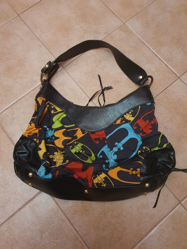 Braccialini Borsa nera multicolore