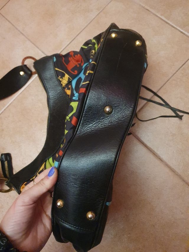 Braccialini Borsa nera multicolore