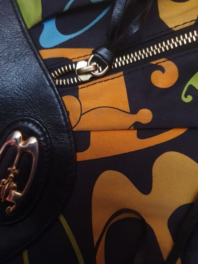 Braccialini Borsa nera multicolore