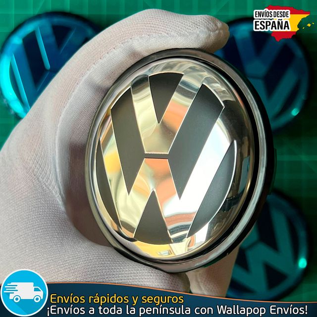 X4 Tapacubos Volkswagen 65mm Tapa de llantas Bujes