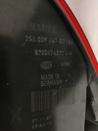 PILOTO TRASERO DERECHO RENAULT SCENIC '9