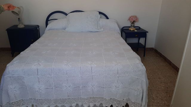 Colcha de ganchillo hecha a mano para 135