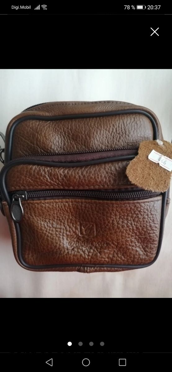 Bolsa de cuero con bonitos acabados