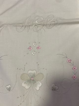 SABANA Y ALMOHADA VINTAGE NUEVA MATRIMONIO