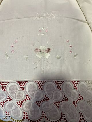 SABANA Y ALMOHADA VINTAGE NUEVA MATRIMONIO