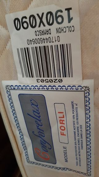 Somier sin patas y Colchón Forli para cama nido