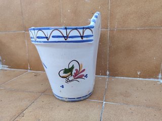3 macetas barro ceramica flor