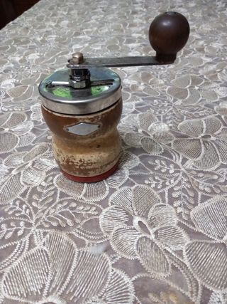 Macina caffe' vintage legno acciaio